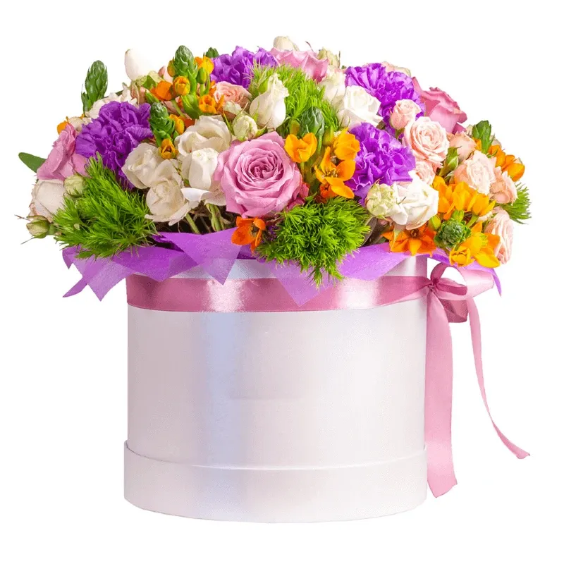 Цветы в коробке Милена